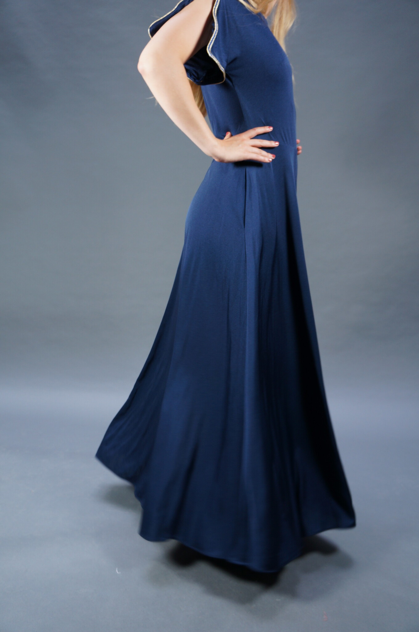 Louis Feraud Maxi Midnight Kleid