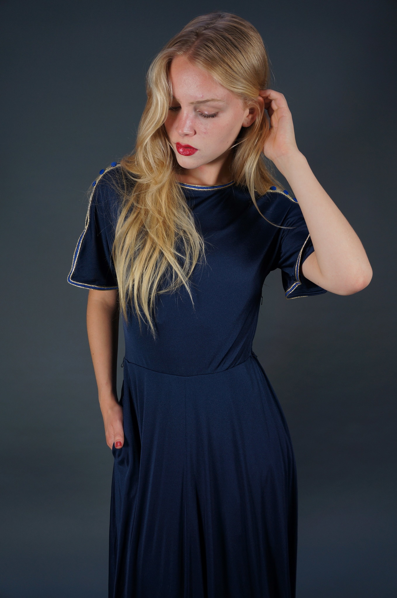 Louis Feraud Maxi Midnight Kleid