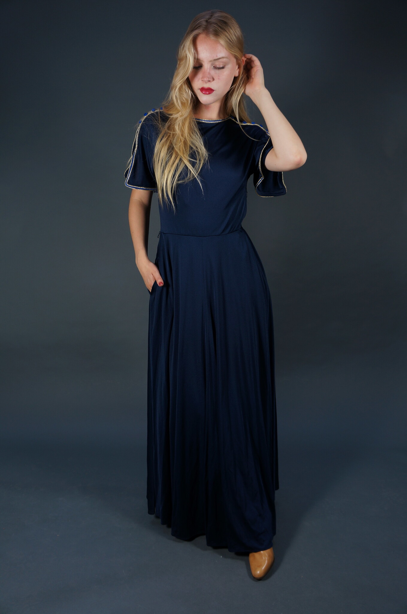 Louis Feraud Maxi Midnight Kleid