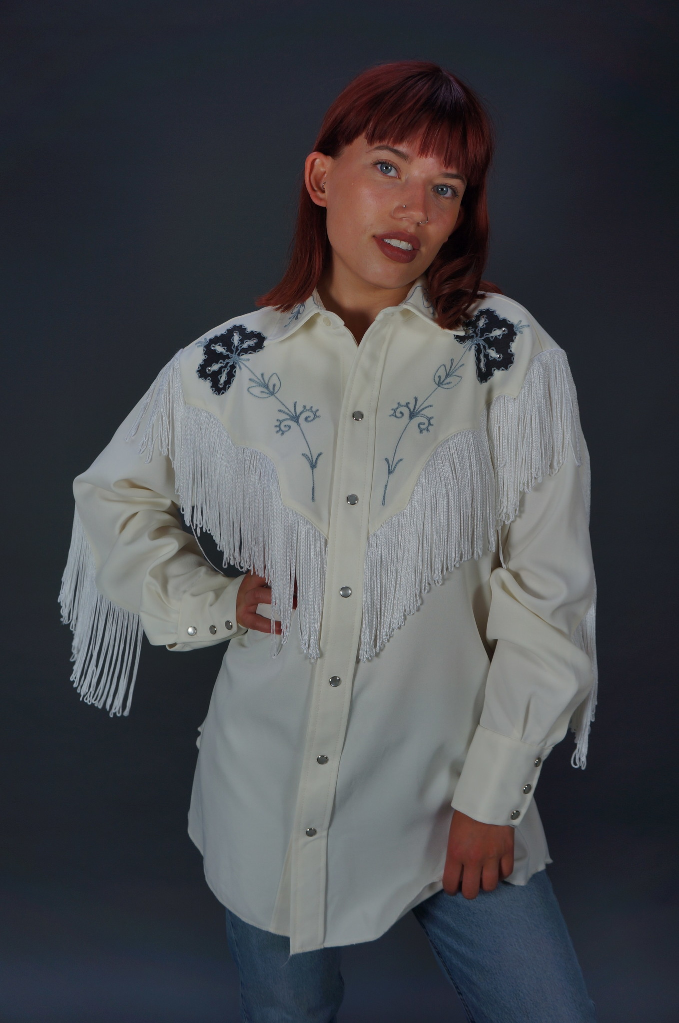 H Bar C California Ranchwear Fringe Shirt