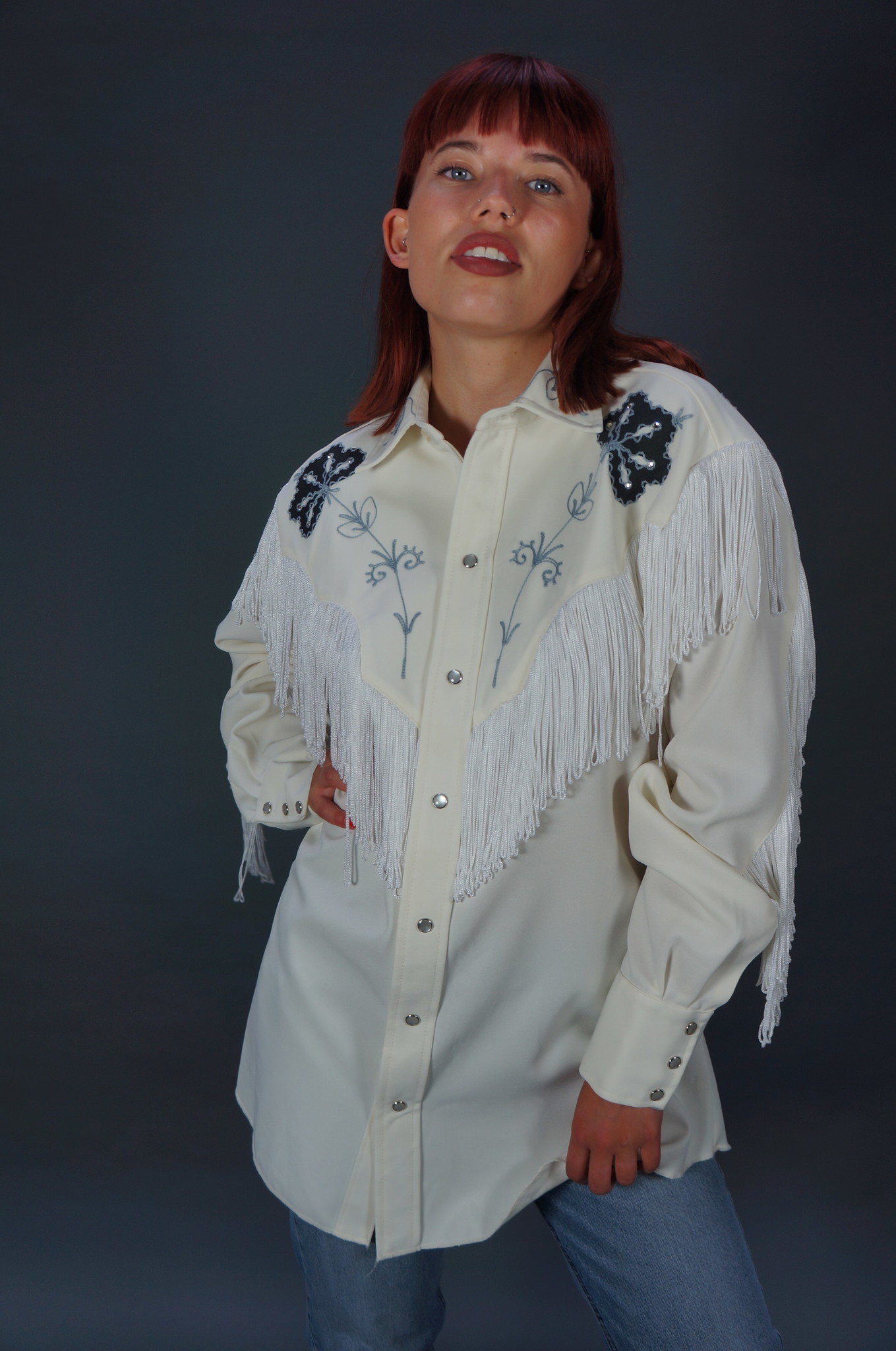 H Bar C California Ranchwear Fringe Shirt
