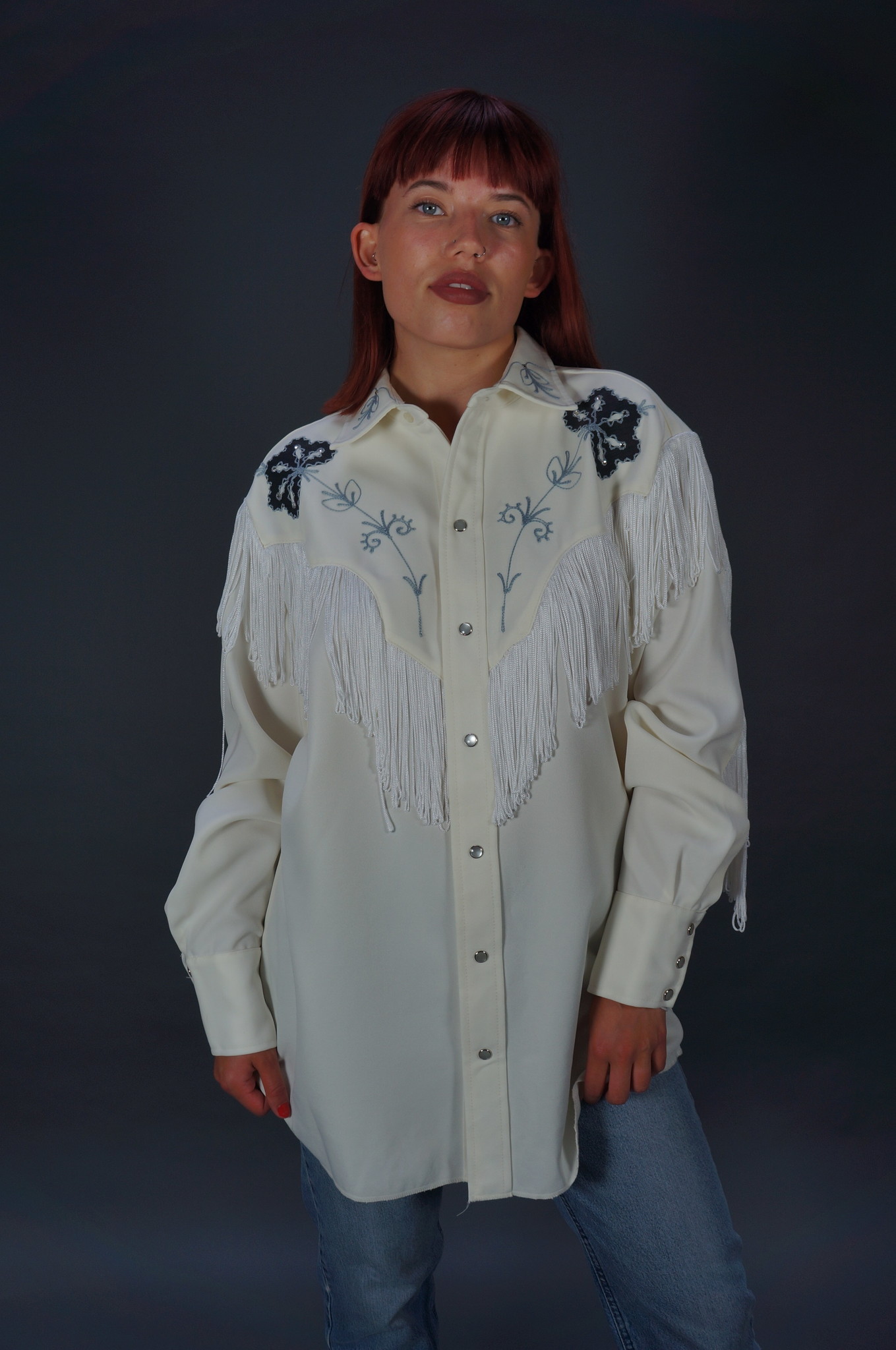 H Bar C California Ranchwear Fringe Shirt