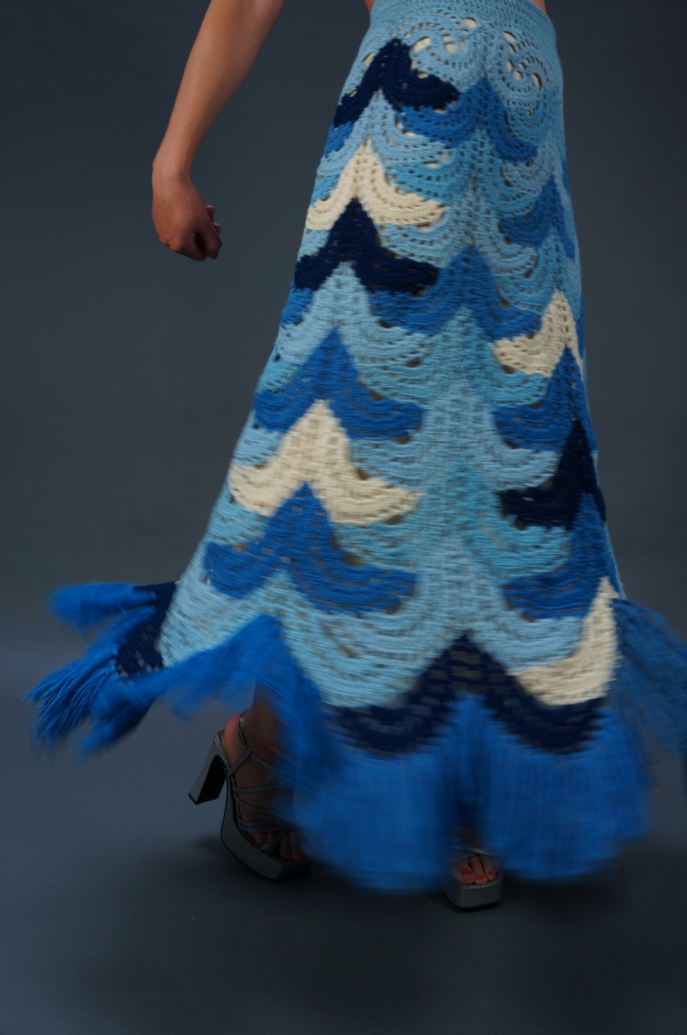 70s Crochet Maxi Skirt