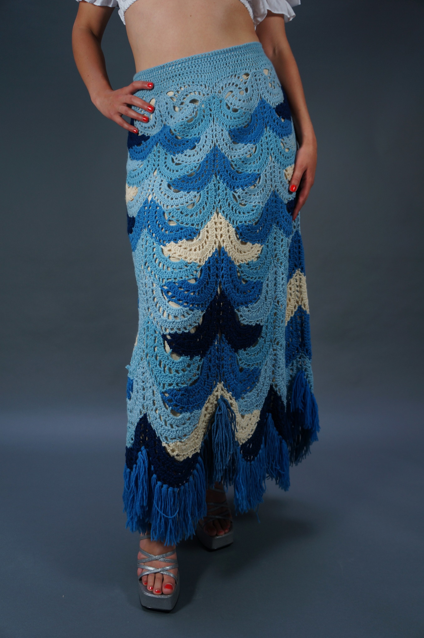 70s Crochet Maxi Skirt