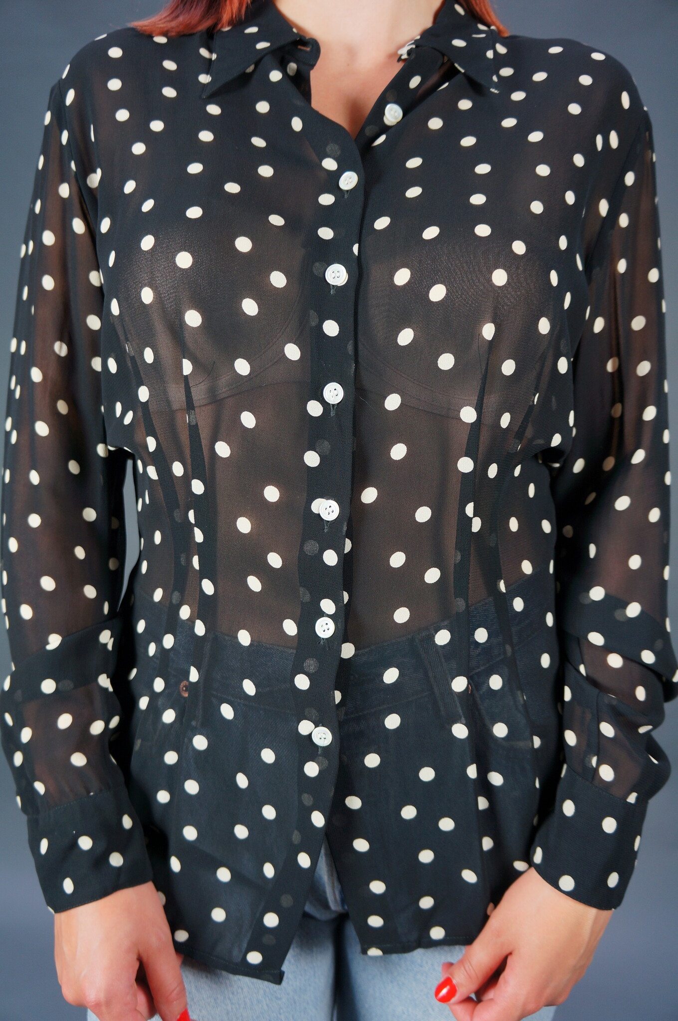Cacharel Dot Blouse
