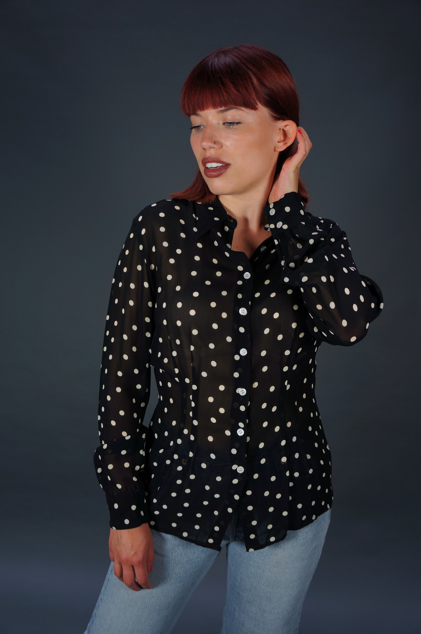 Cacharel Dot Blouse