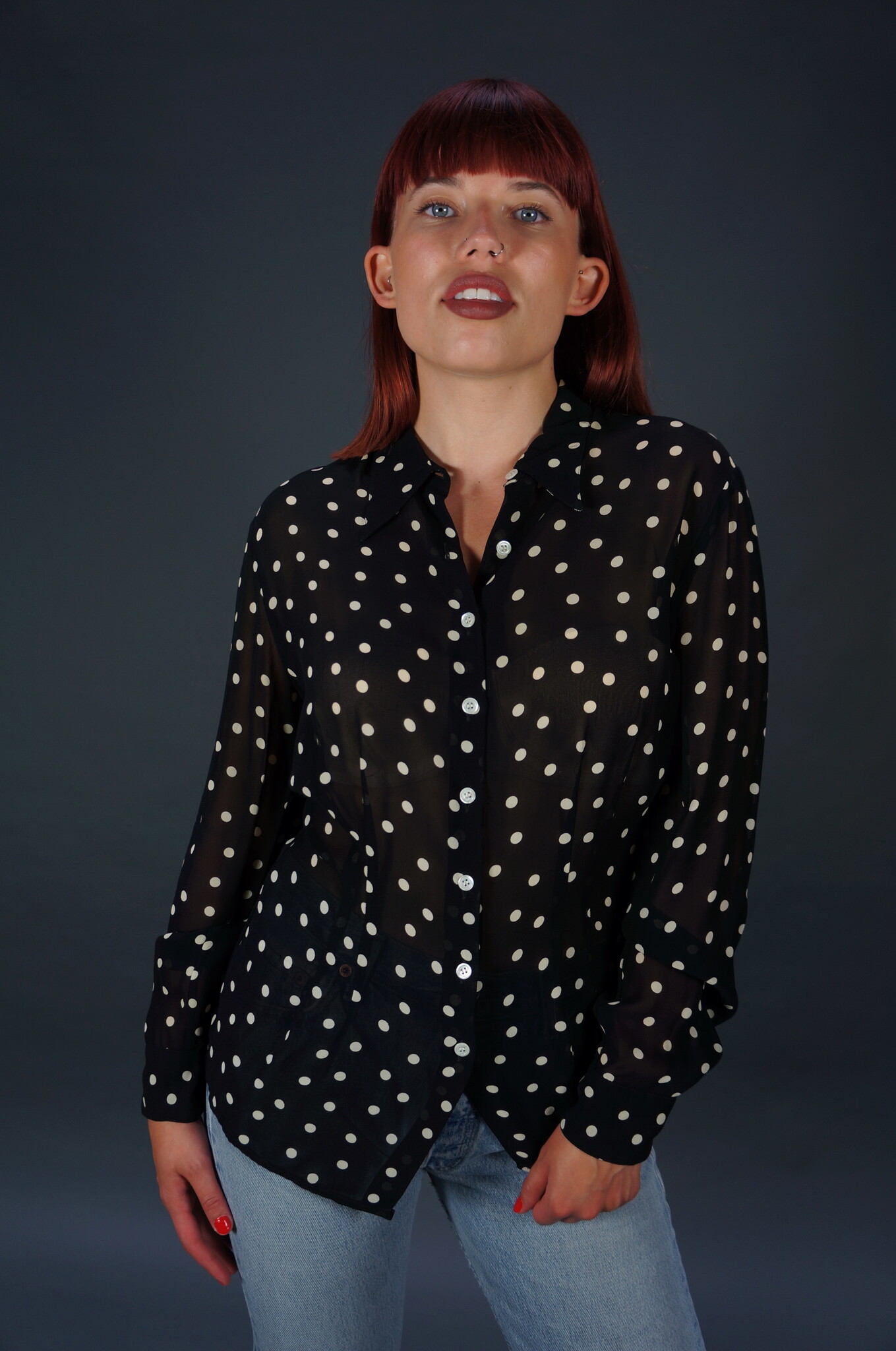 Cacharel Dot Blouse