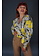 Louis Feraud Graphic Flower Wrap Blouse
