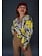 Louis Feraud Wickelbluse mit grafischem Blumenmuster