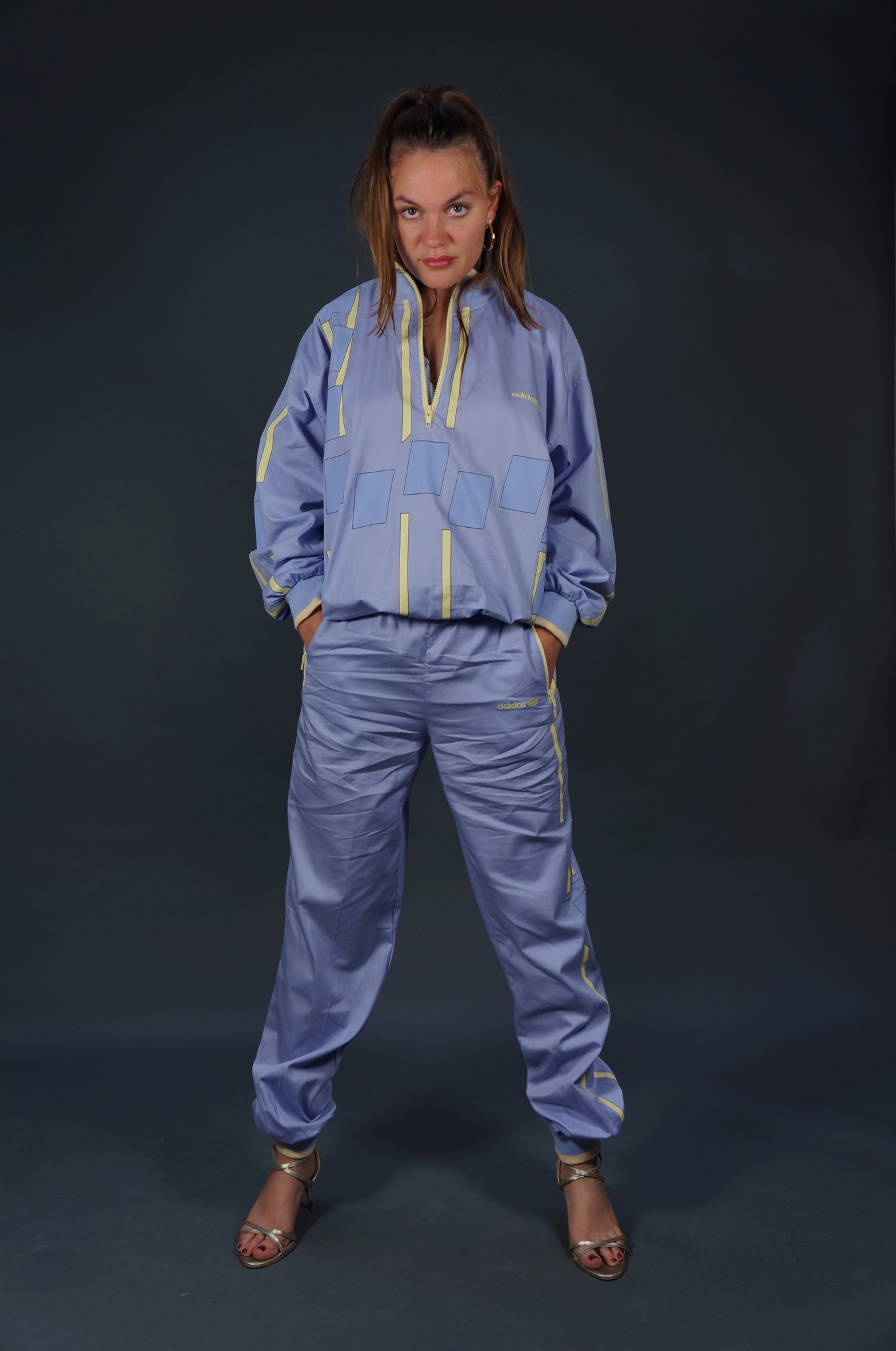 80s Lilac Adidas Suit