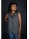Escada Seidenbluse — Grau / Weiß