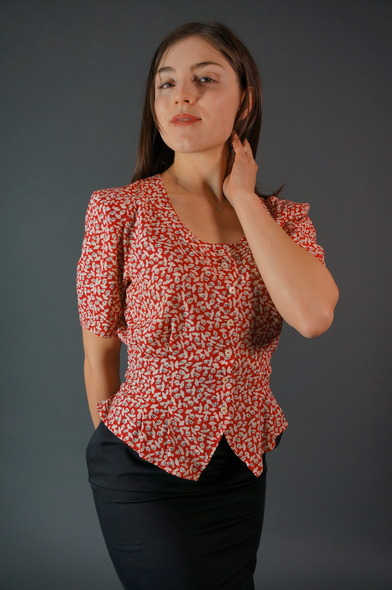 Cacharel Print Blouse
