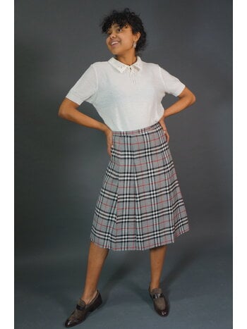 Burberrys Plaid Wool Skirt