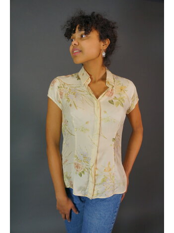 MaxMara Silk Flower Blouse