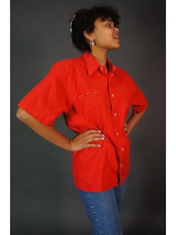 Prada Red Blouse