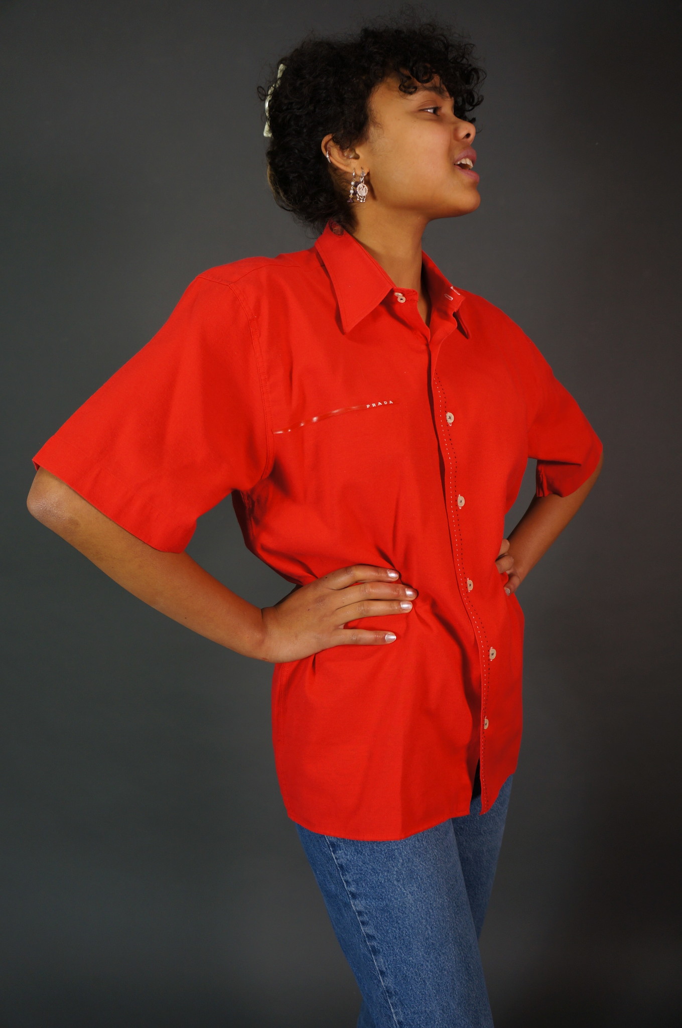 Prada Red Blouse