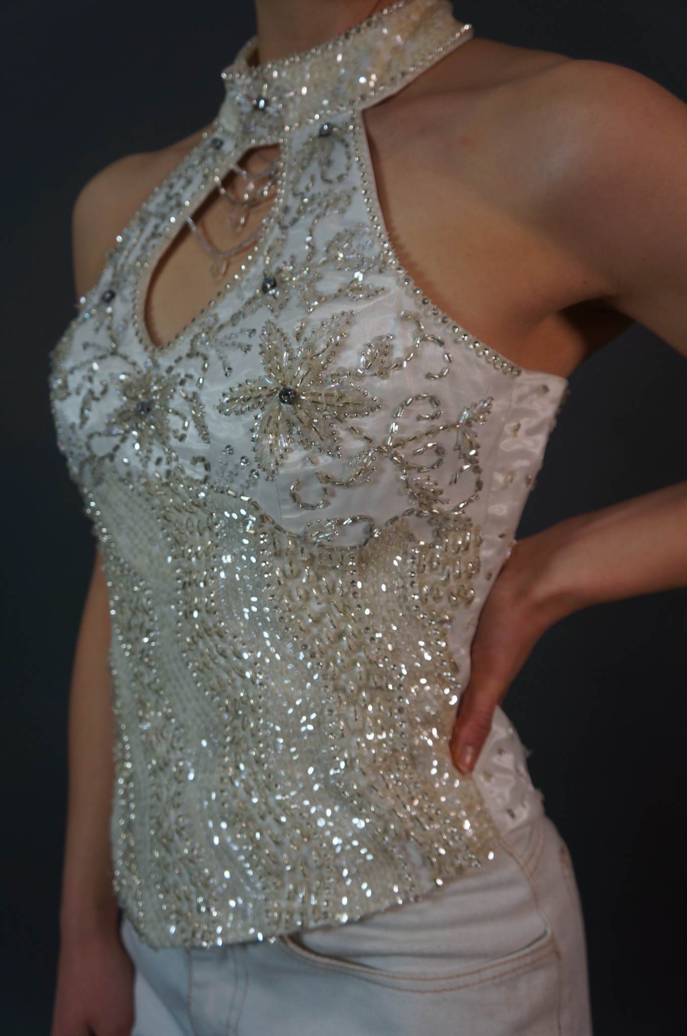 Sequin Halter Top