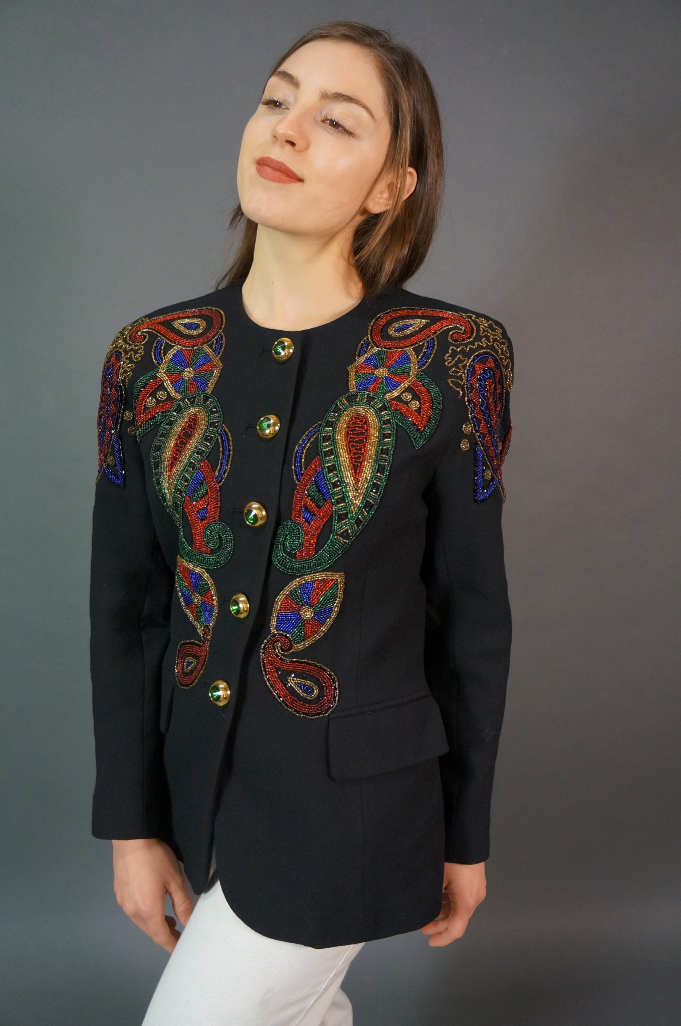 Embroidered 80's Blazer