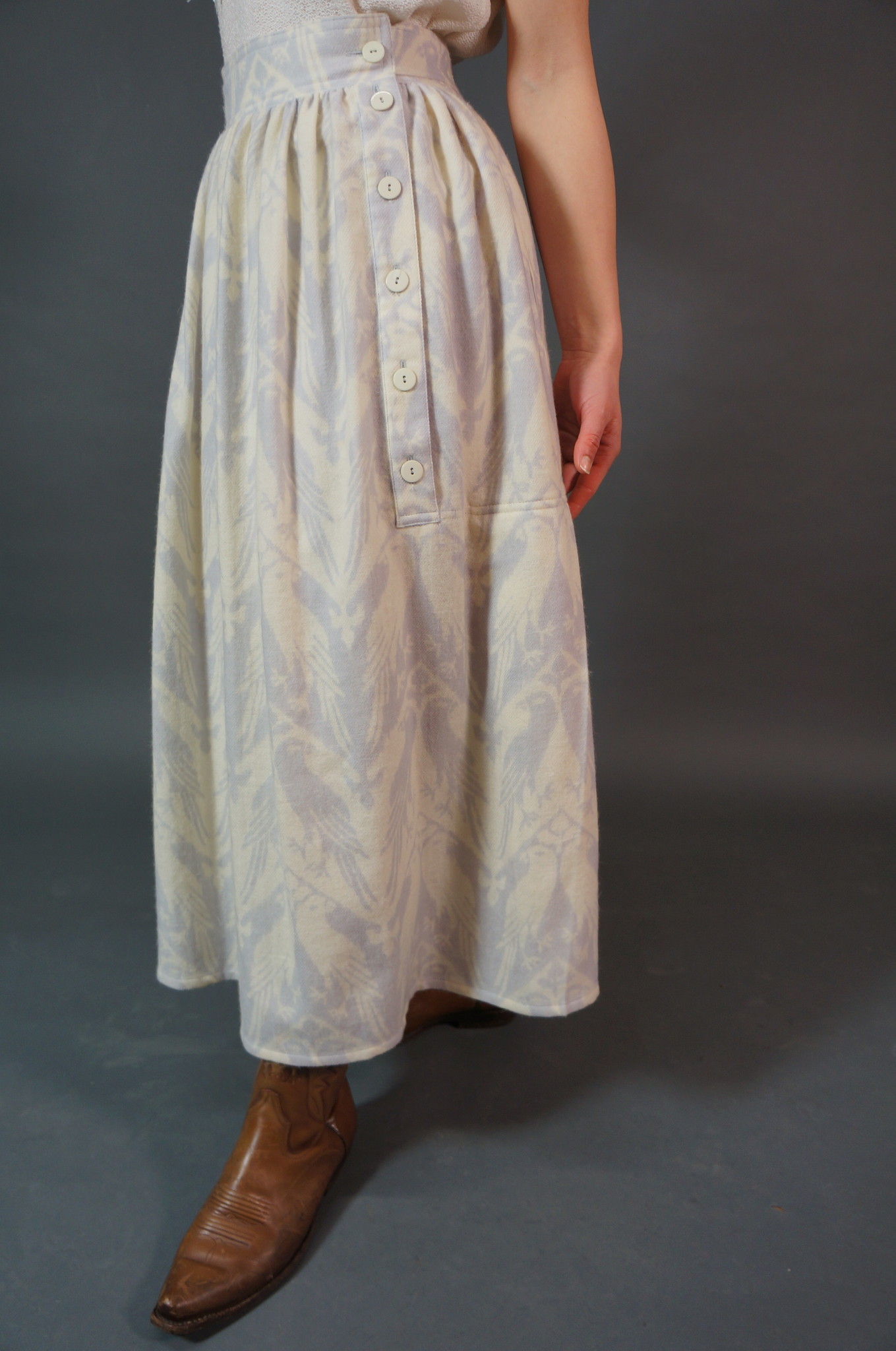 Escada Button Midi Skirt