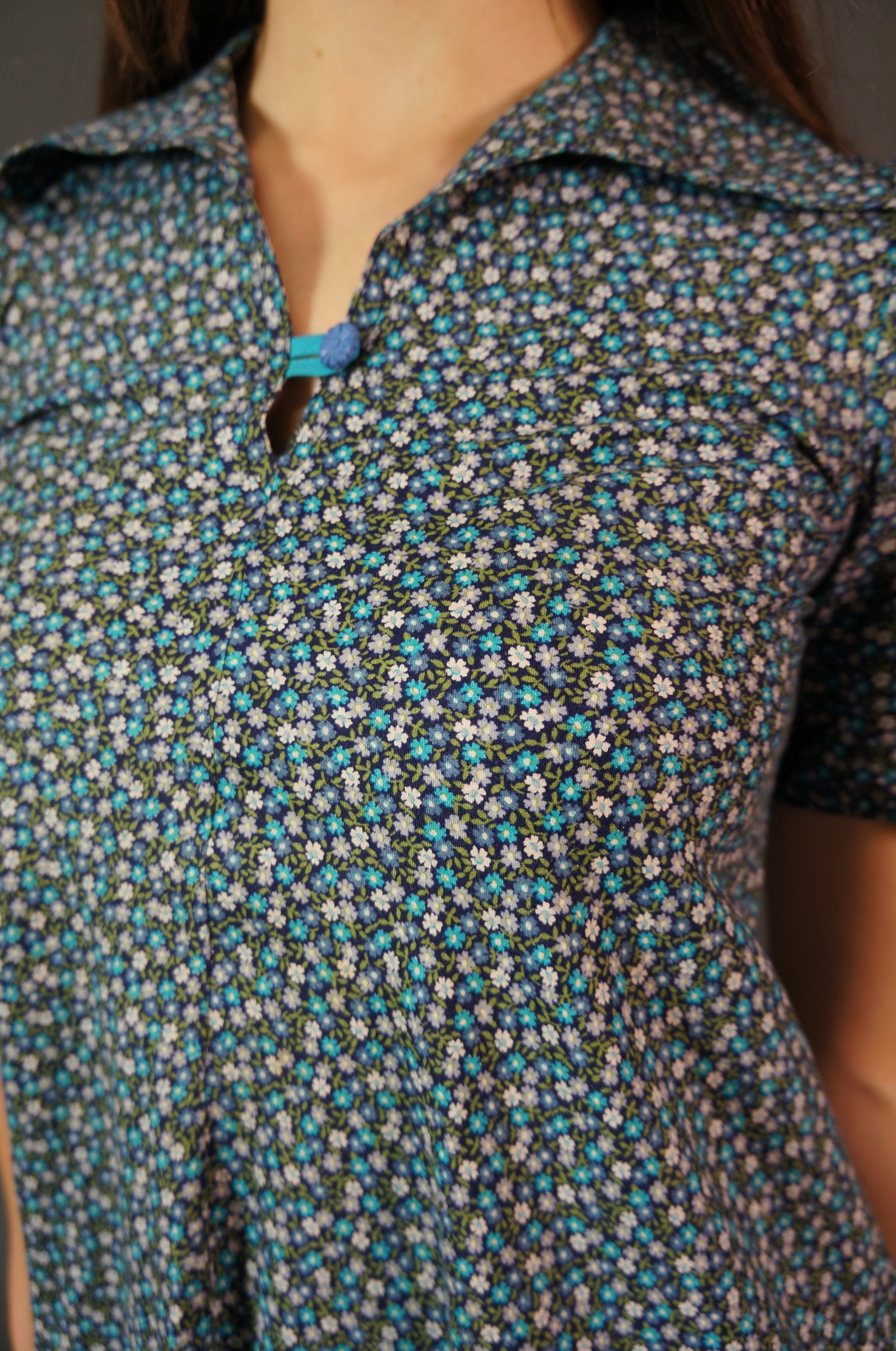70s Floral Midi Dress Emilia