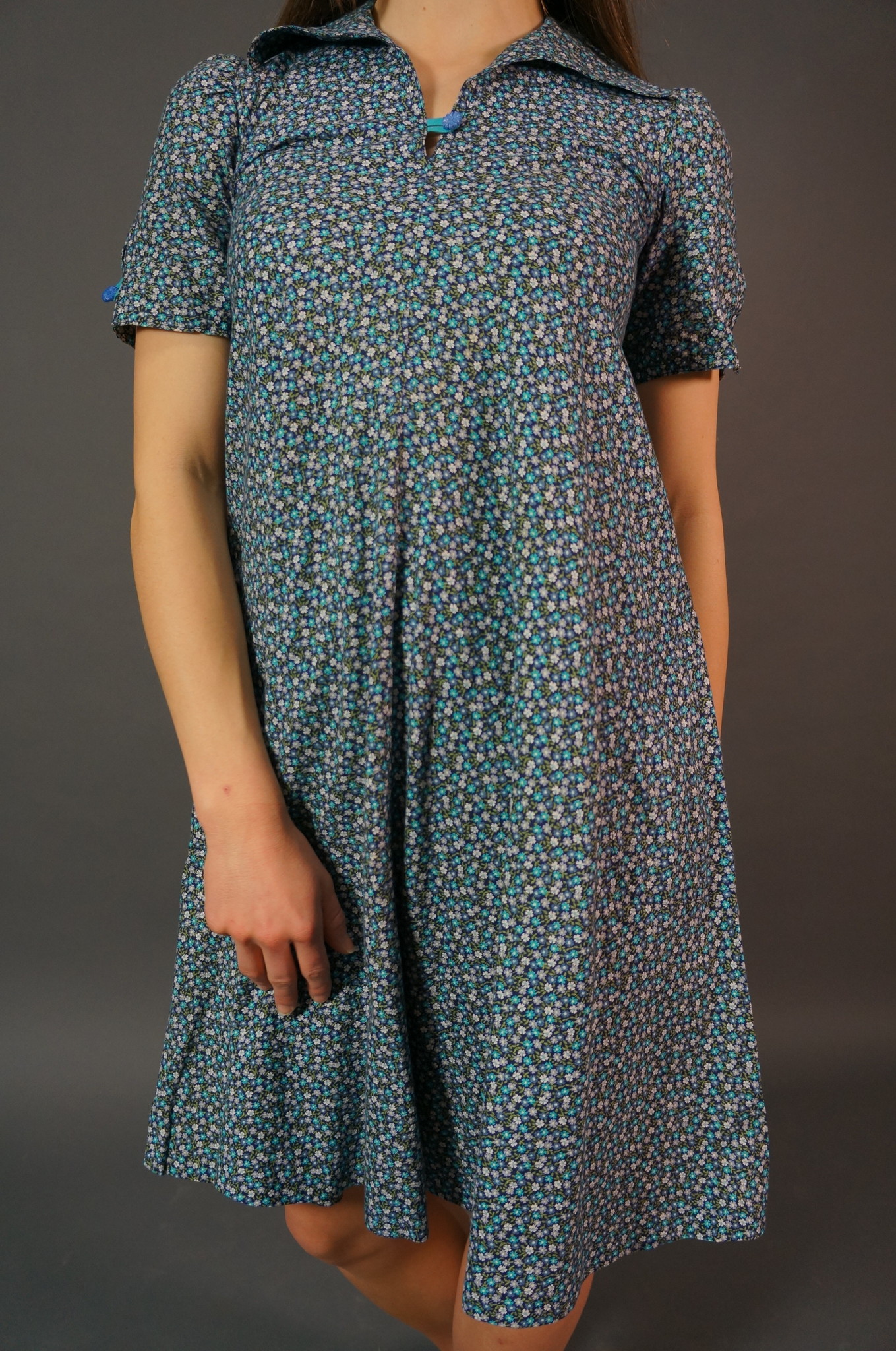 70s Floral Midi Dress Emilia