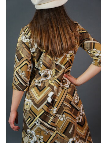70s Printed Ruby Dress