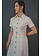 60's Stitched Cream Midi Dress