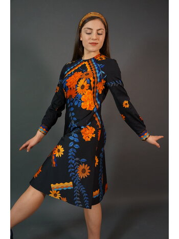60s Floral Flowy Stevie Dress