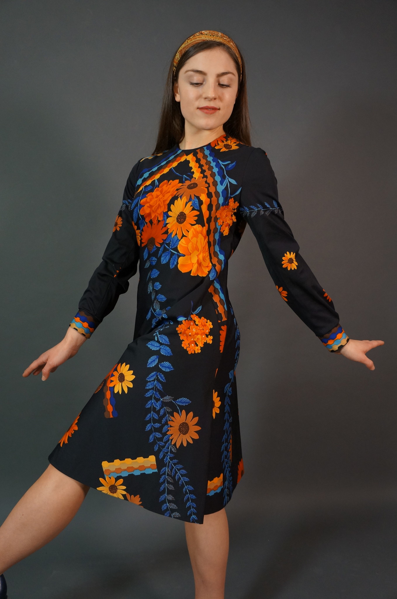 60s Floral Flowy Stevie Dress