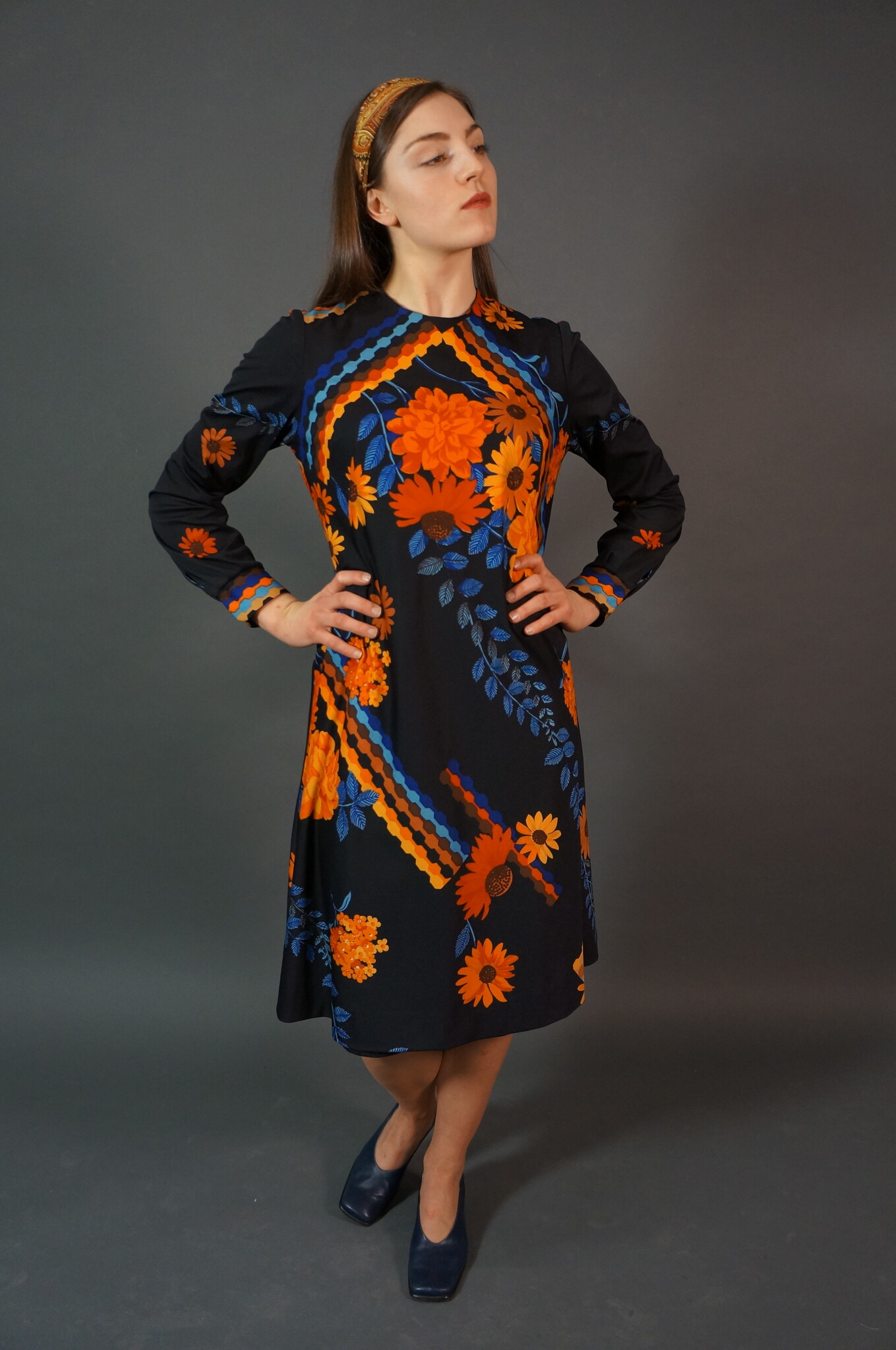 60s Floral Flowy Stevie Dress