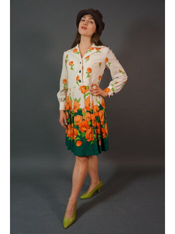 60s Poppy Midi Dress