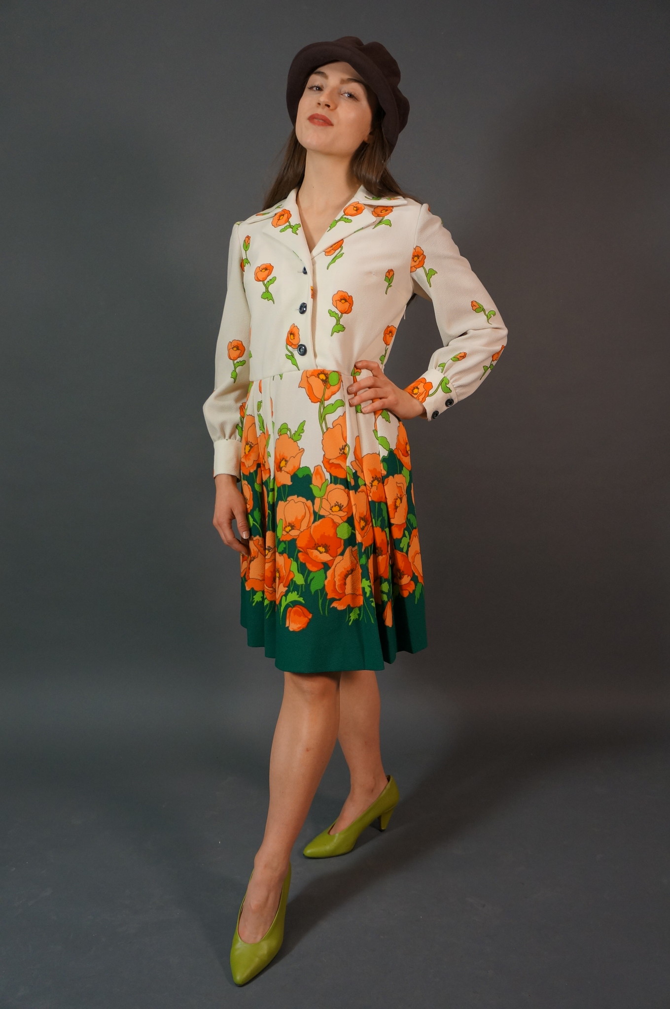 60s Poppy Midi Dress