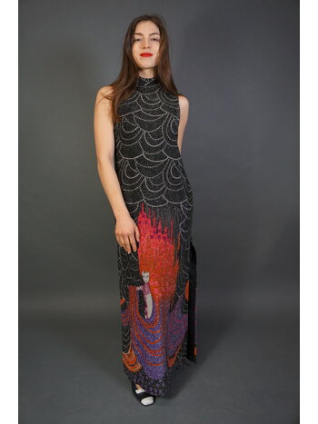 70s Maxi Glitter Dress Jolene