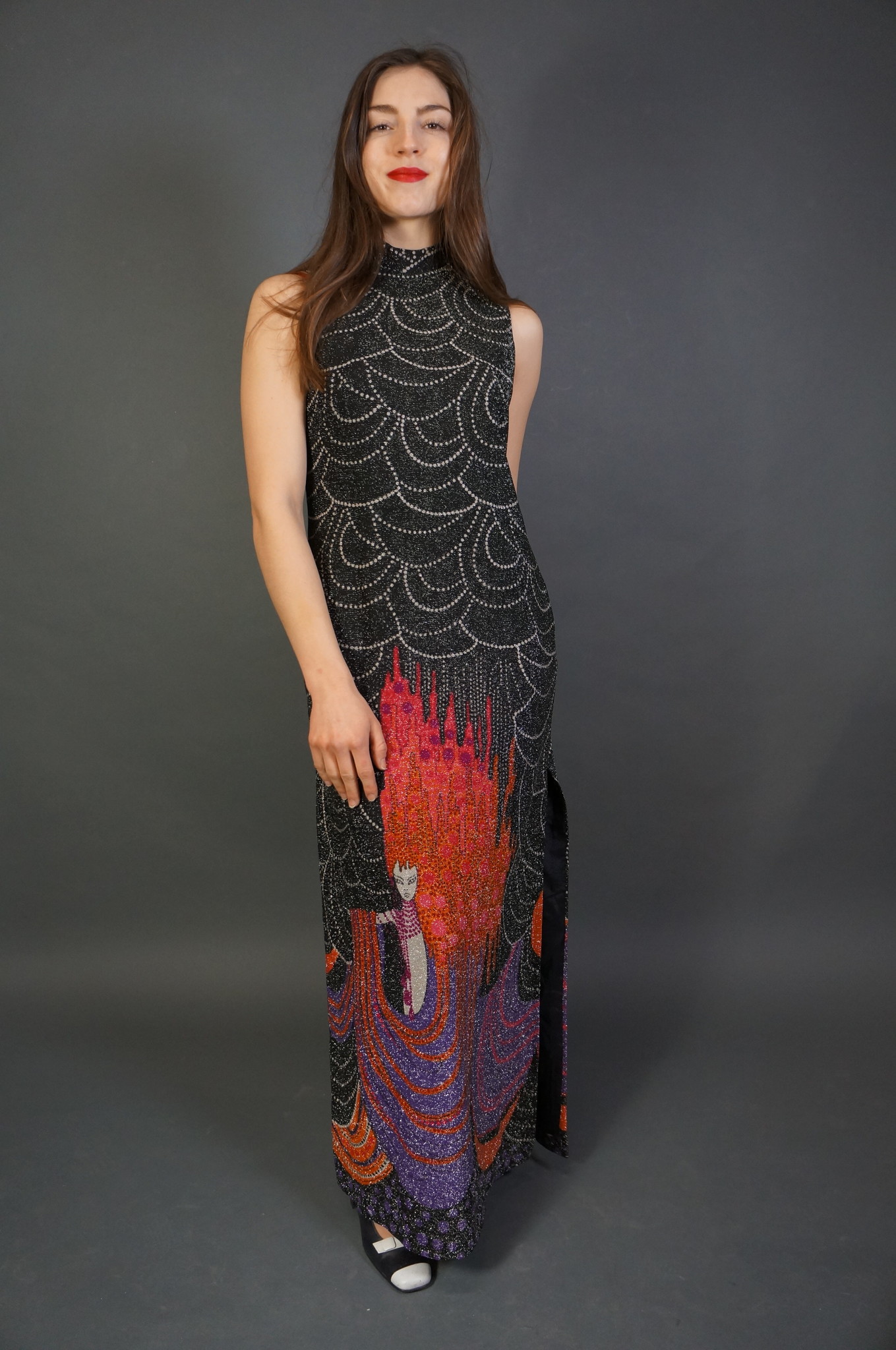 70s Maxi Glitter Dress Jolene