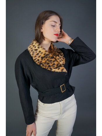 Fake Fur Leopard Blazer