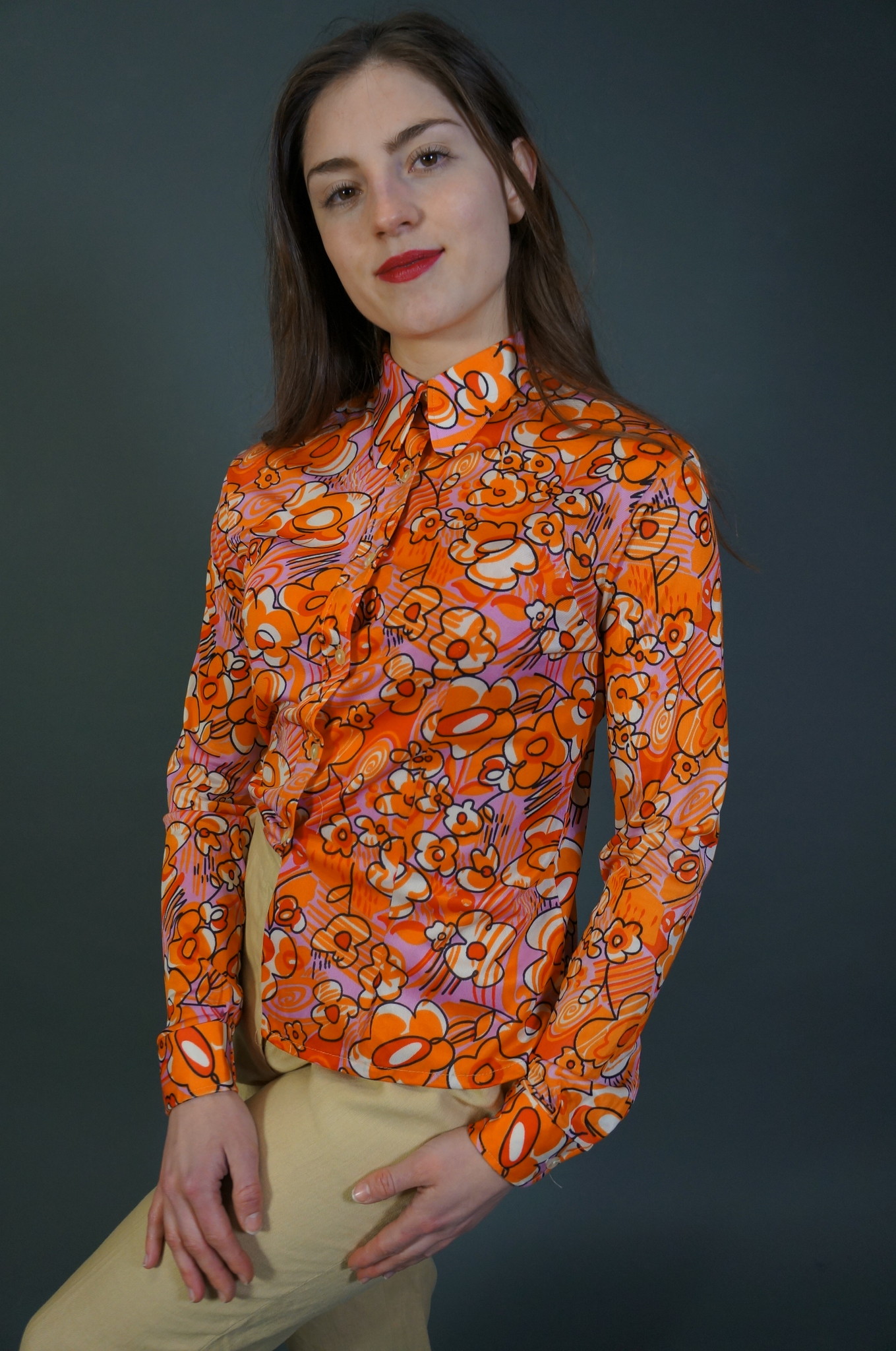 70s  Blouse Sherry