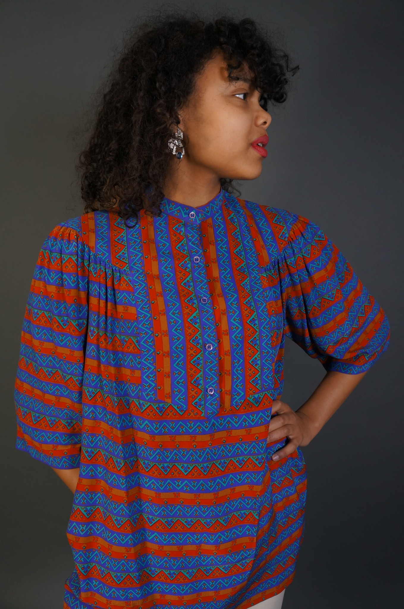 Ted Ladipus Silk Graphic Blouse