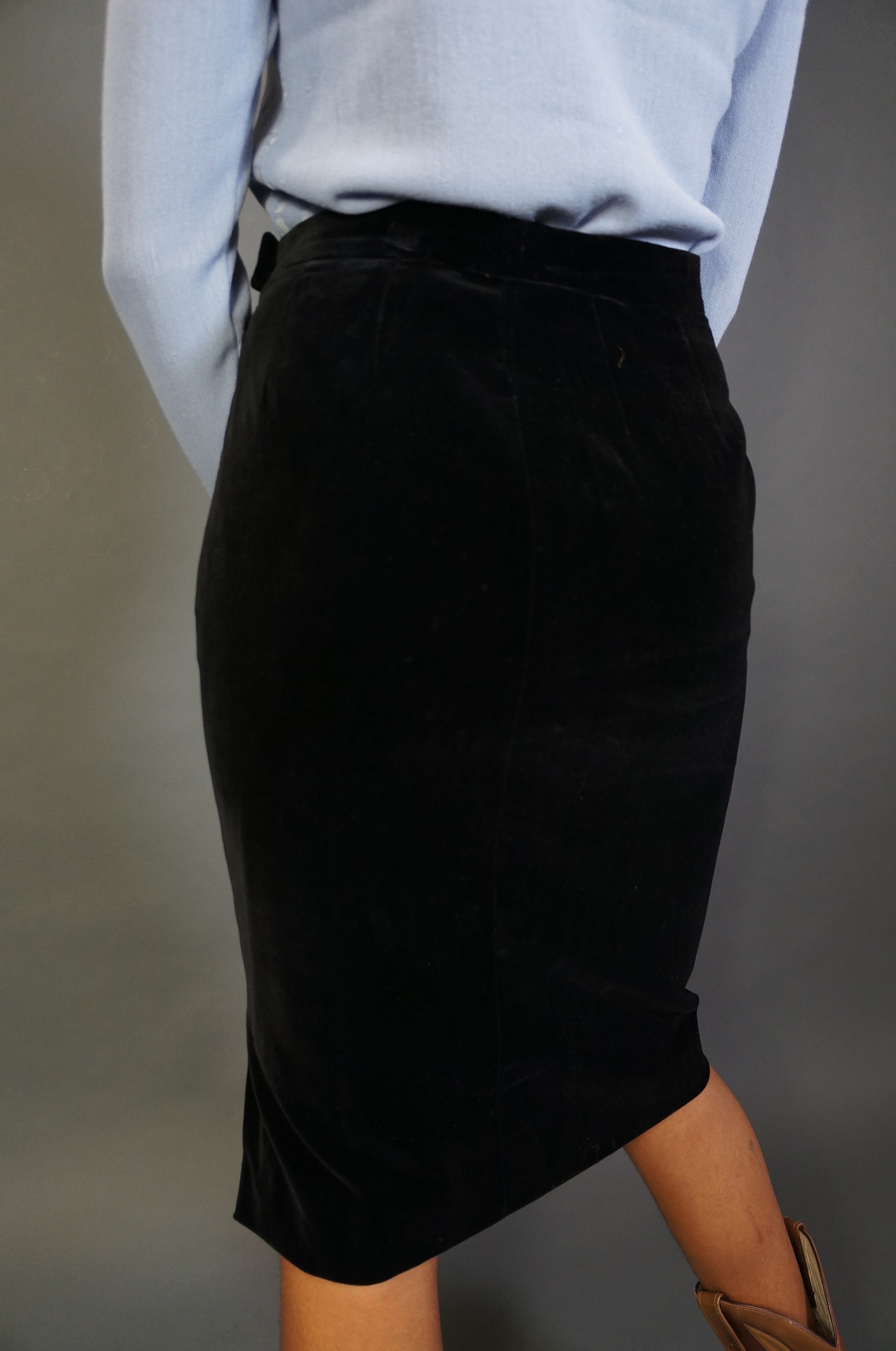 Hermes Velvet Pencil Skirt