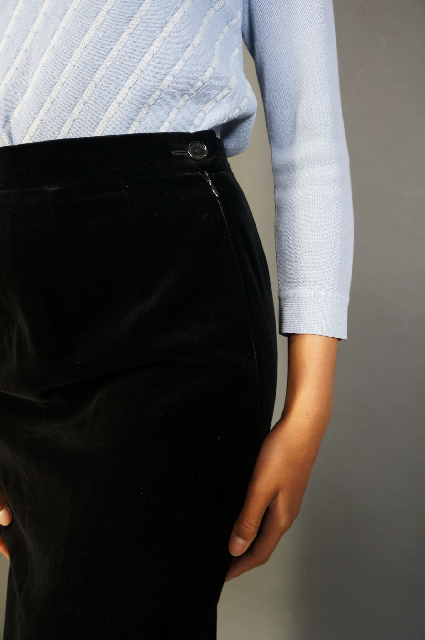 Hermes Velvet Pencil Skirt