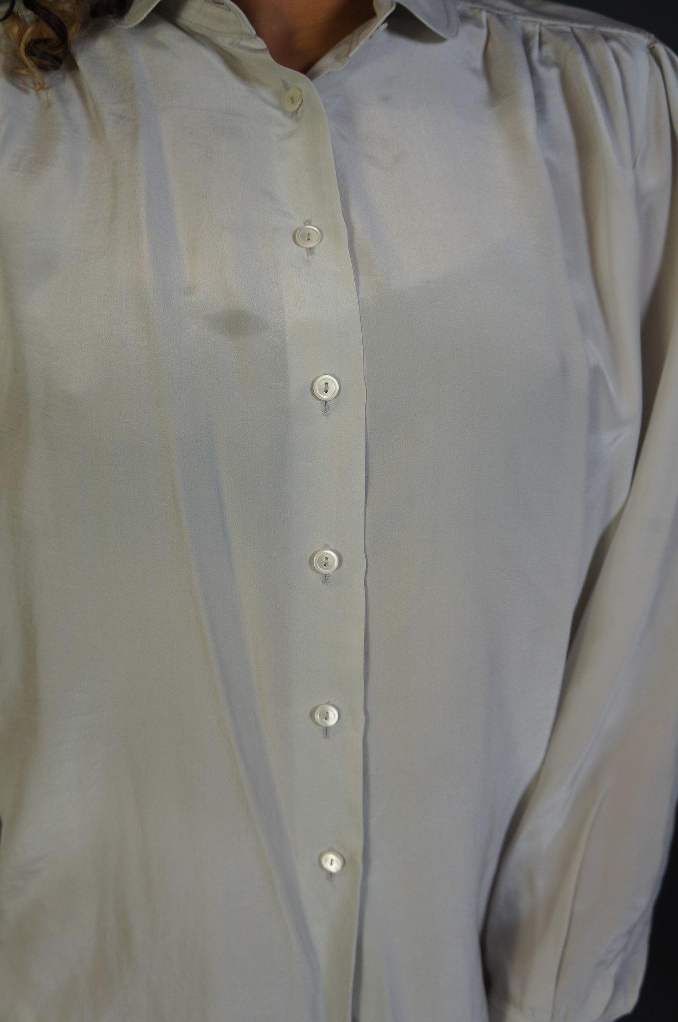 Louis Feraud Silver Blouse