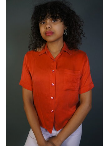 Red Chanel Blouse