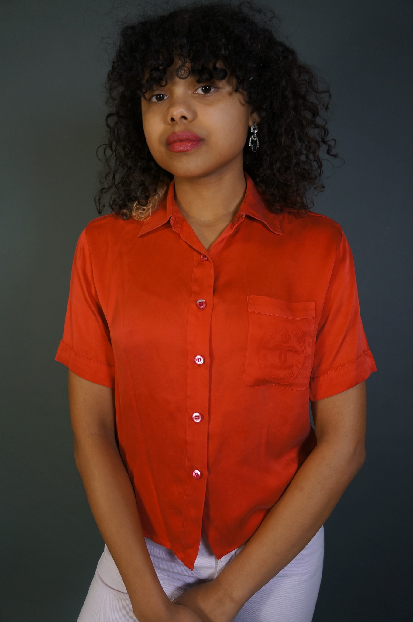 Red Chanel Blouse