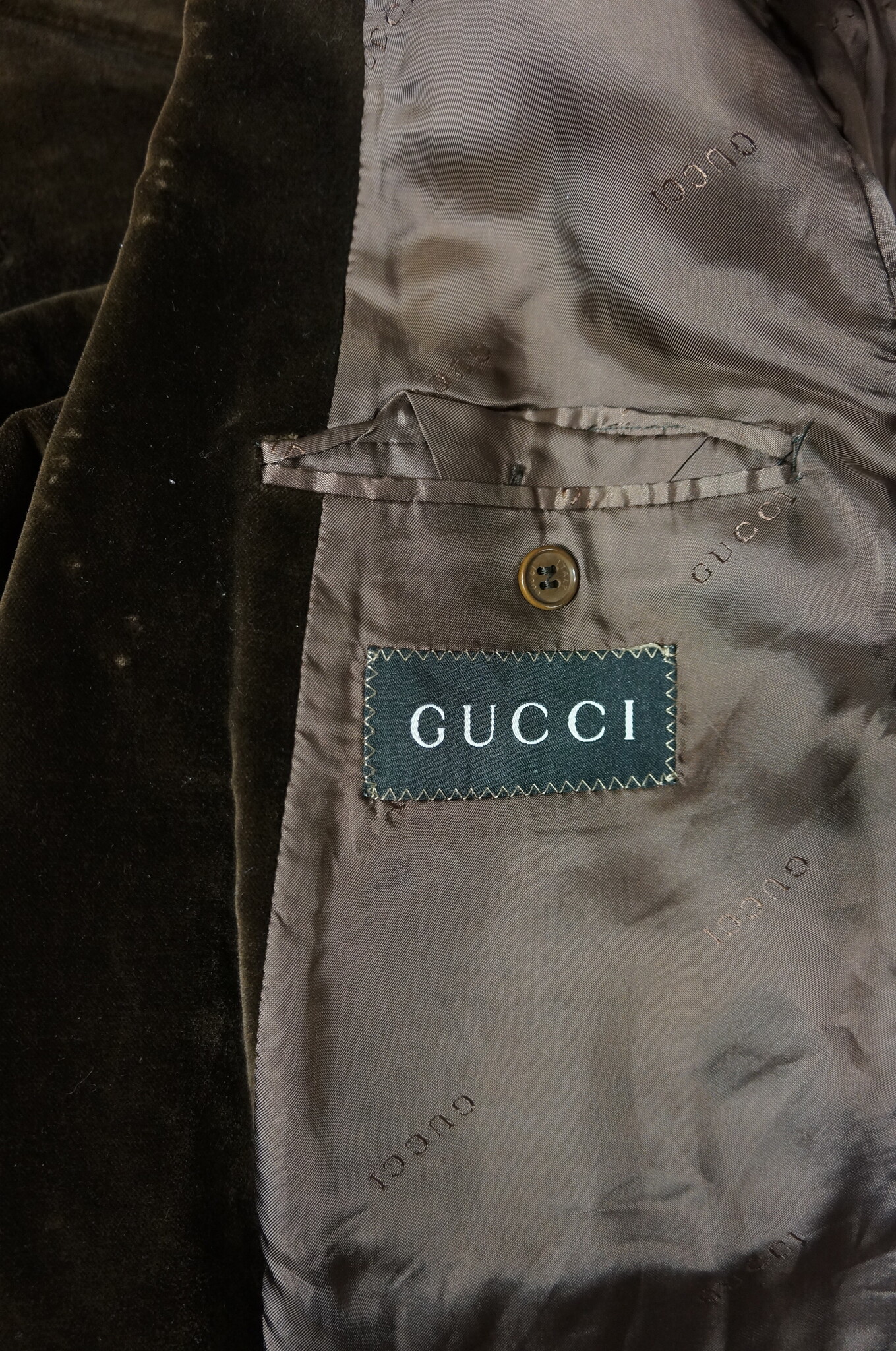 Brown Gucci Velvet Blazer