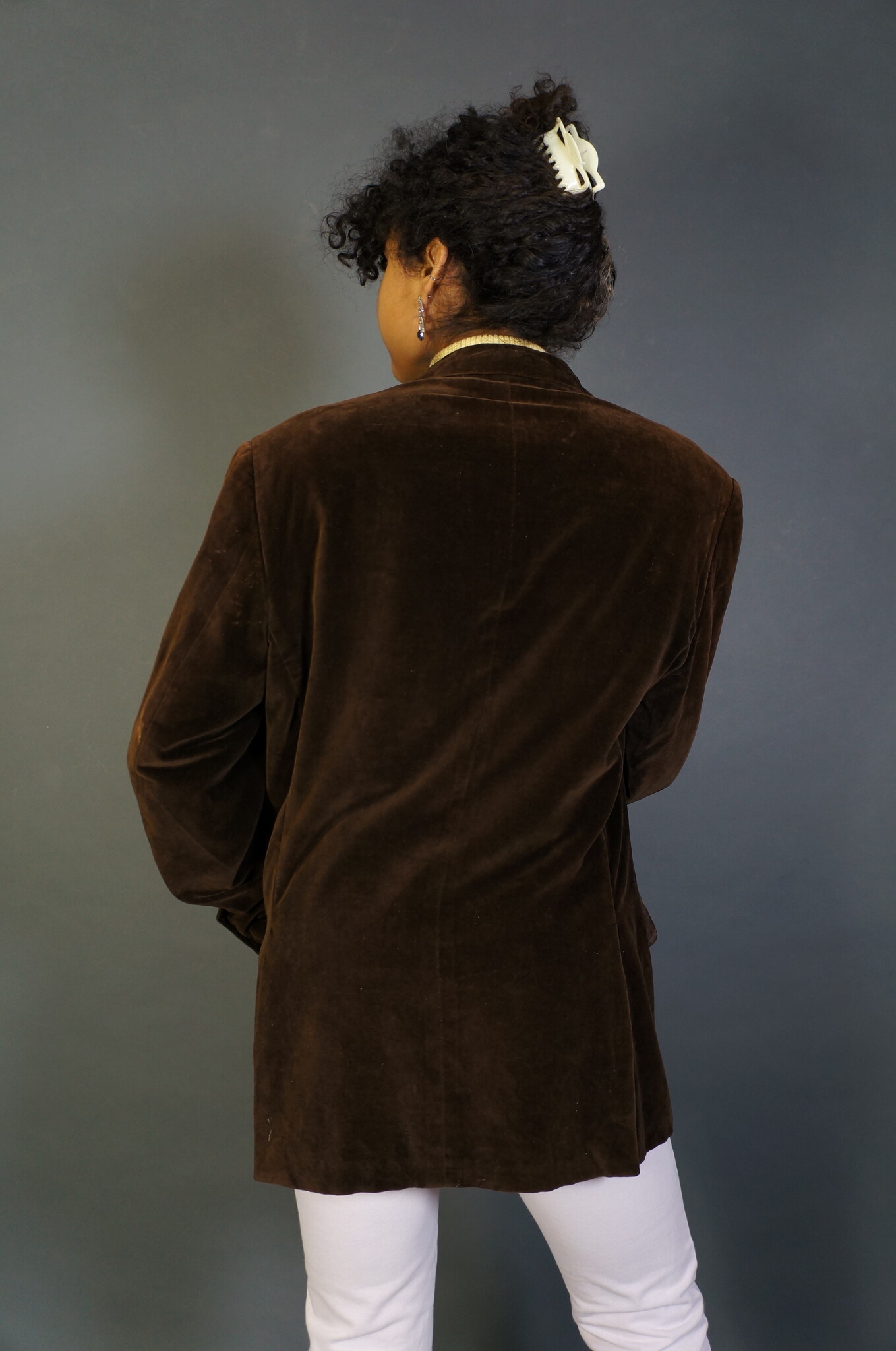 Brown Gucci Velvet Blazer