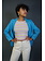 Blue Leather Blazer