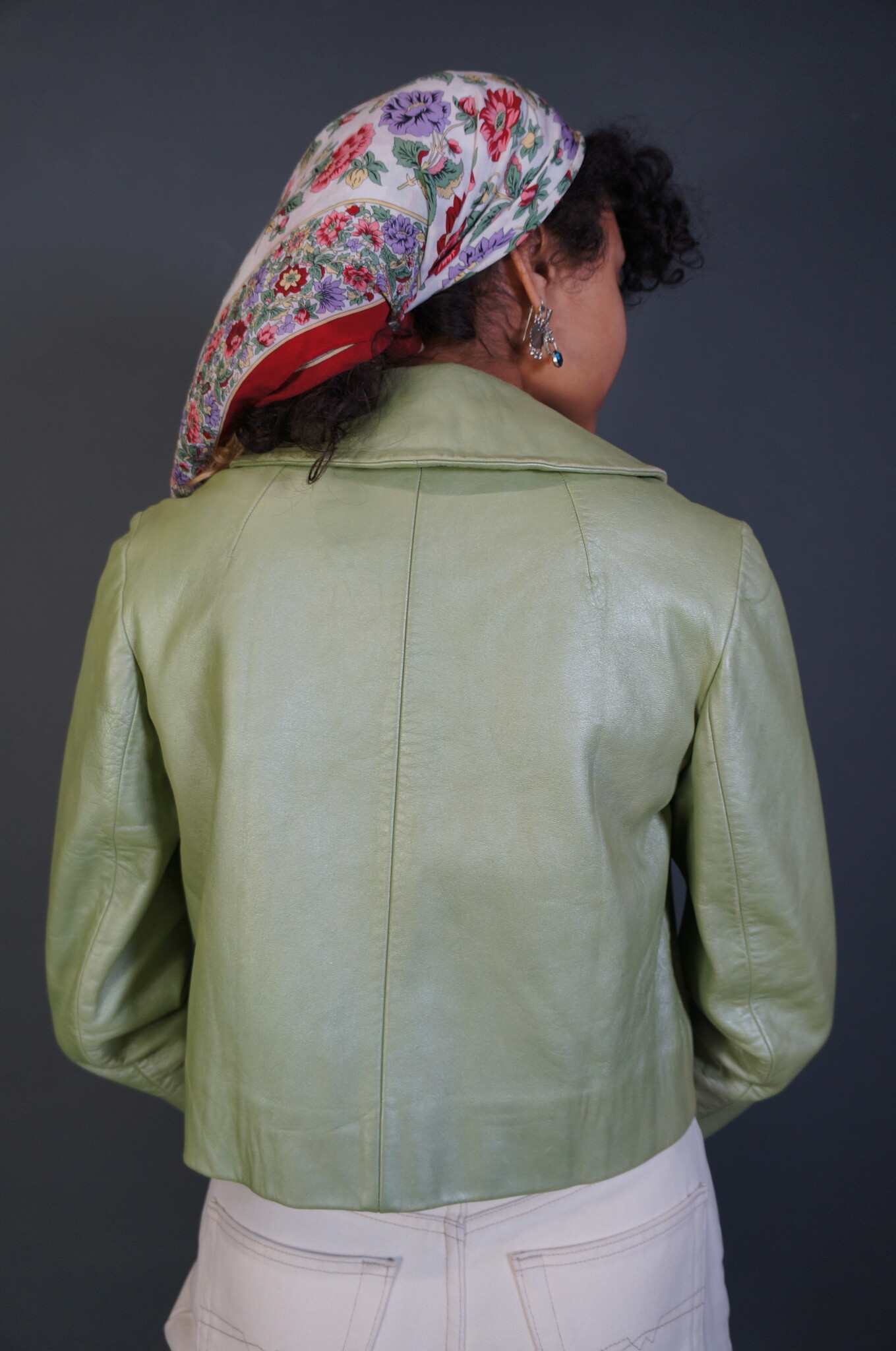 Lime Leather 60s Blazer Doris