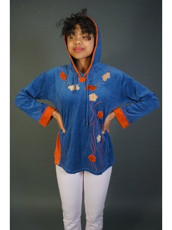 Samt 70er Hoodie Laura