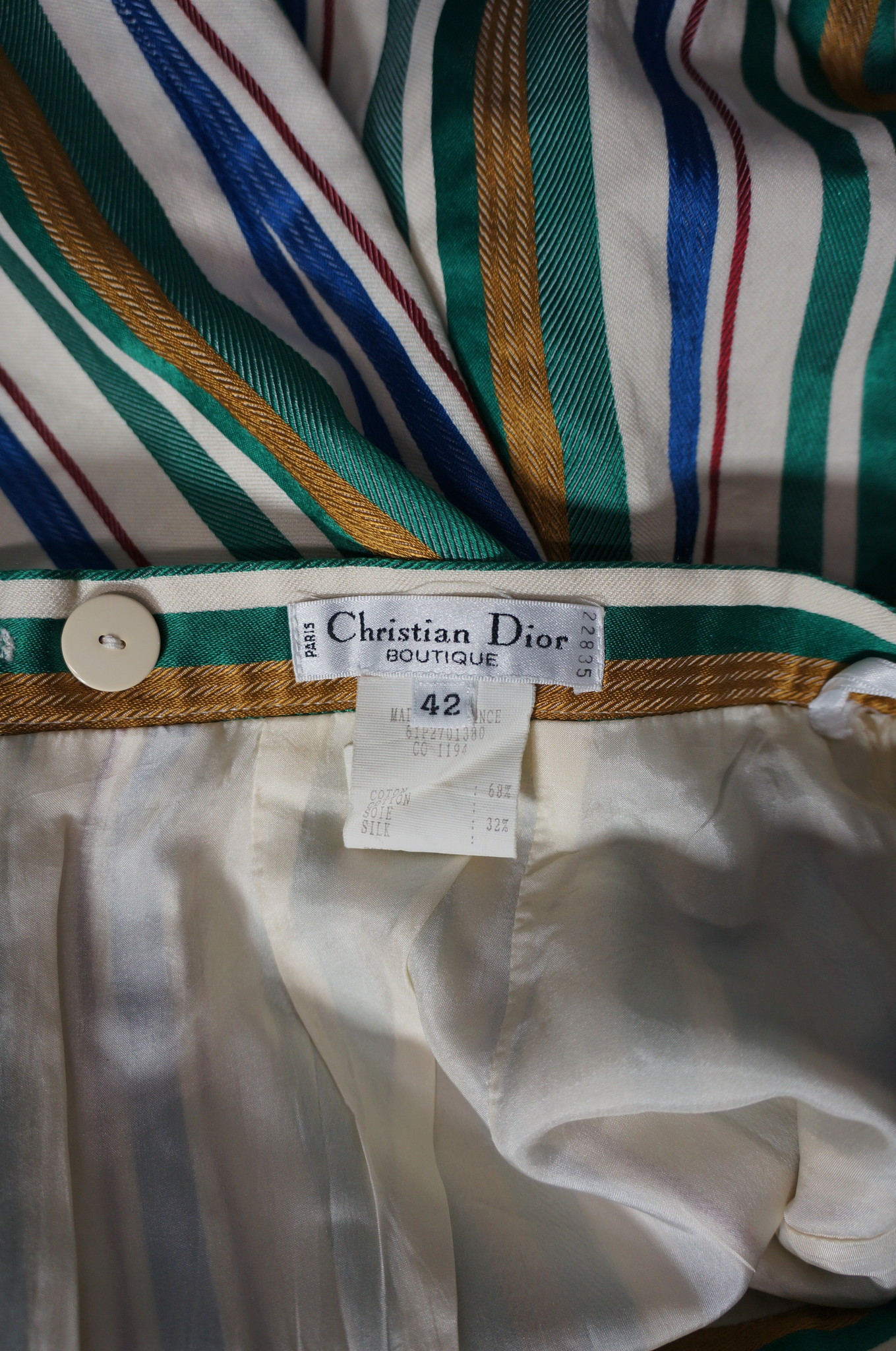 Christian Dior Striped Skirt