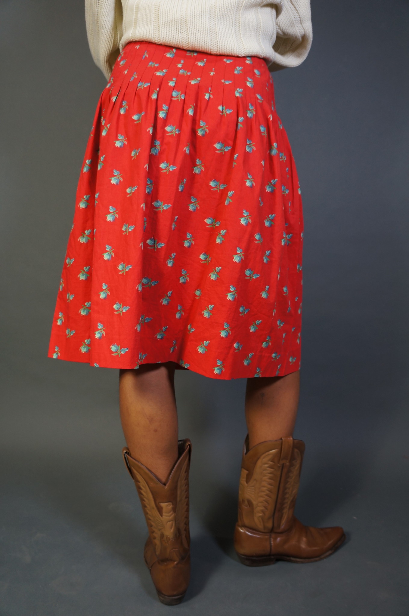 Yves Saint Laurent Pleated Flower Skirt
