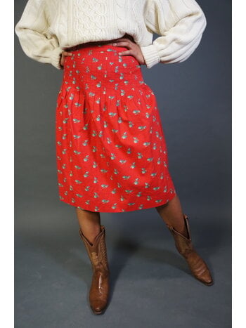 Yves Saint Laurent Faltenrock mit Blumenmuster